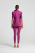 Vegan Leather Royal Fuchsia Ruched Jacket